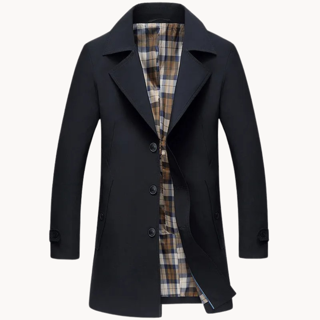 Herren Trenchcoat Robust Wasserdicht Modern Design