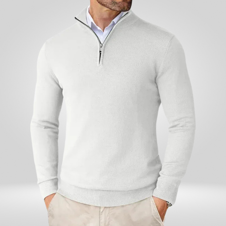 Herren Pullover Slim Fit Reißverschluss