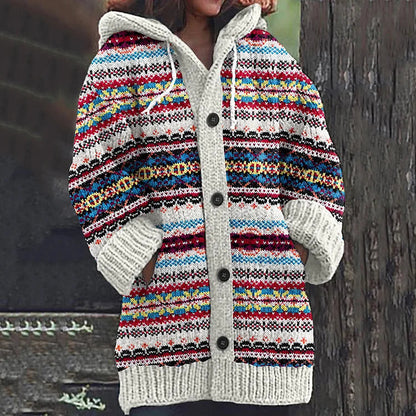 Modischer Strickpullover Damen mit Trend-Print