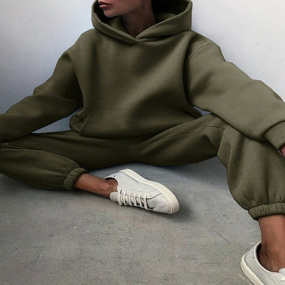 Warmes Winter-Outfit Kapuzenpullover Set