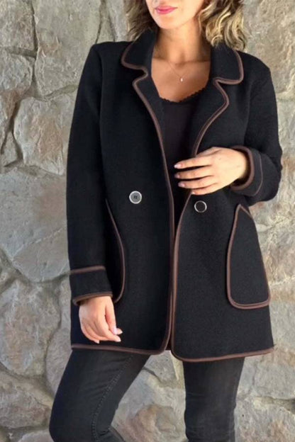 Stylische Herrenjacke Doppelseitig Woll
