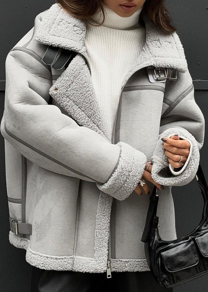Elegante Lederjacke Pilotenstyle