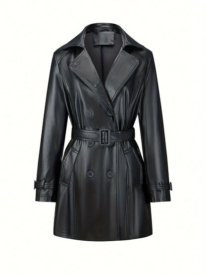 Eleganter Frauenmantel Vintage Style Langarm