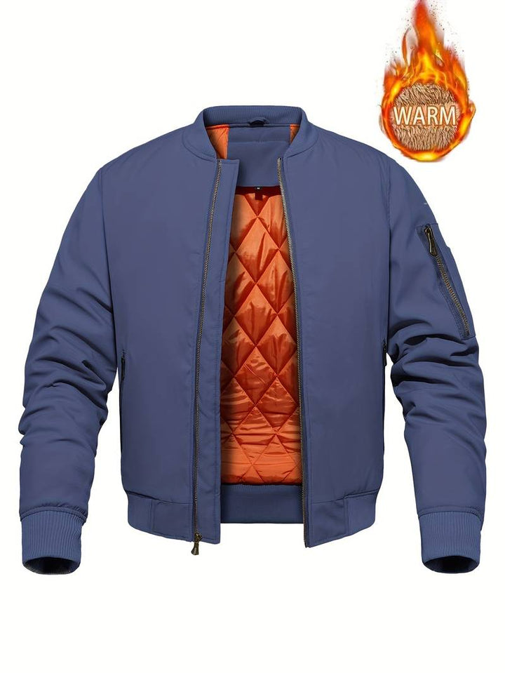 Herren Bomberjacke Elegant Schwarz