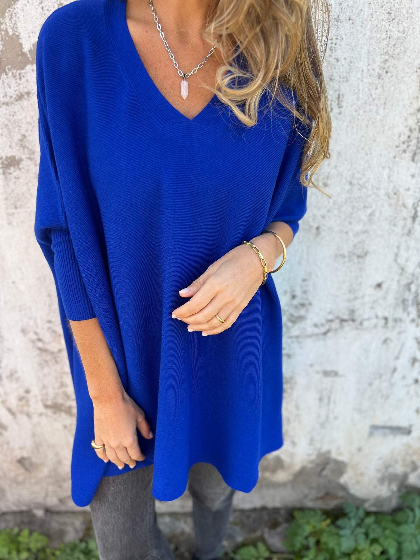 Damen Oversized Pullover Weich Herbstmode