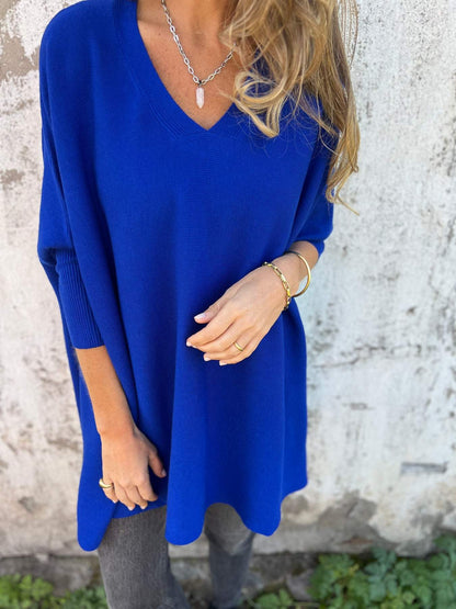 Damen Oversized Pullover Weich Herbstmode