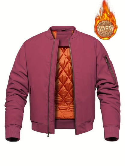 Herren Bomberjacke Elegant Schwarz
