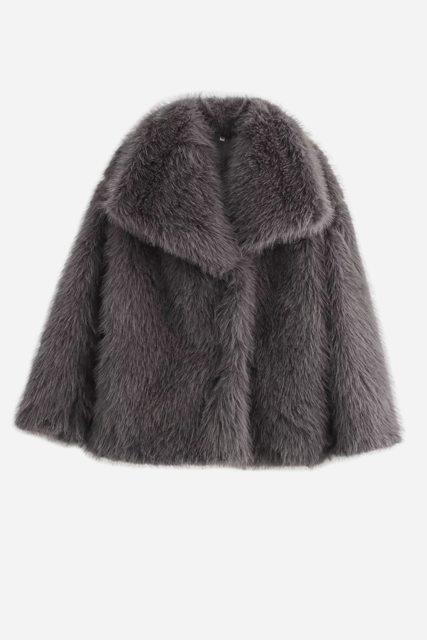 Schicke Faux-Fur-Jacke Schalkragen