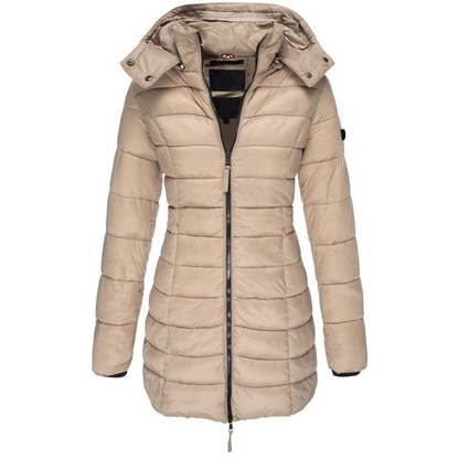 Winterjacke Damen Lang Kapuze Daunenfüllung