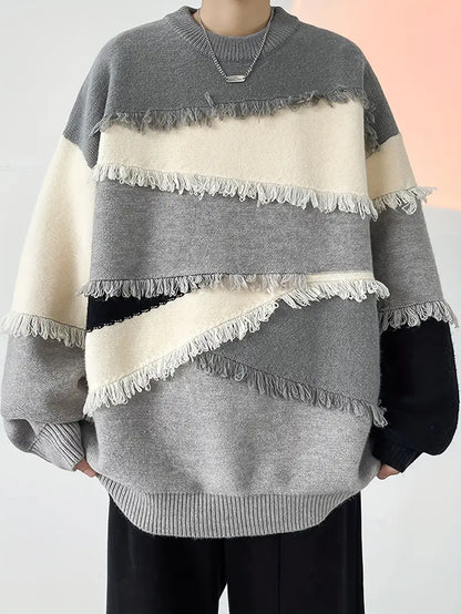 Stylischer Quasten-Pullover Modern Trendy - IdealeKleiden