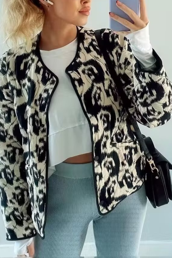 Stilvolle Tierjacke Baumwolle Damen