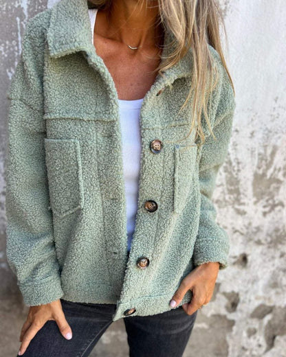 Eleganter Wollmantel Damen Revers Modell