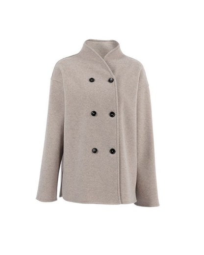Klassische Doppelreiher Jacke Kurz Tailliert Elegannt