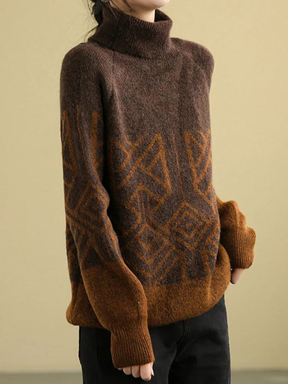 Damenschal Strickpullover Rollkragen