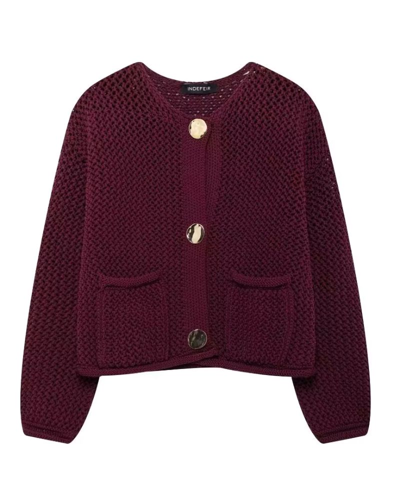 Weiches Burgunder Cardigan