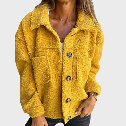 Herbstjacke Teddy Stoff Warm