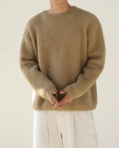 Weicher Herren Pullover Rundhals Design - IdealeKleiden