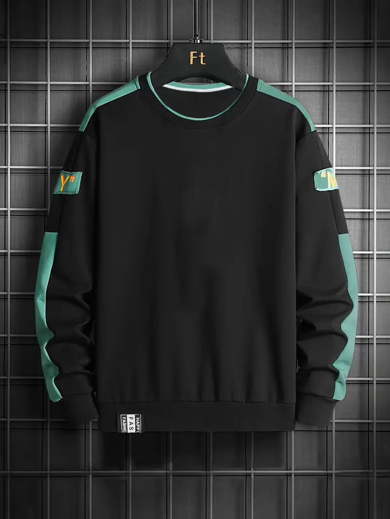 Herren Pullover Langarm Rundhals Style
