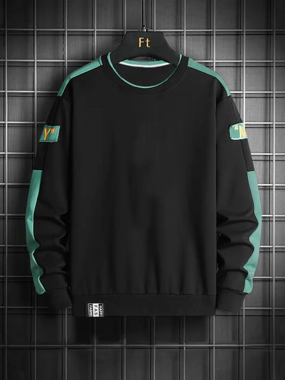 Herren Pullover Langarm Rundhals Style