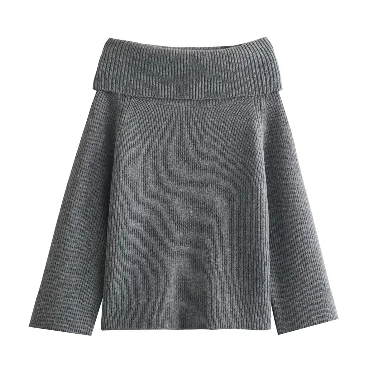 Weiche Off-Shoulder Strickpullover Damen