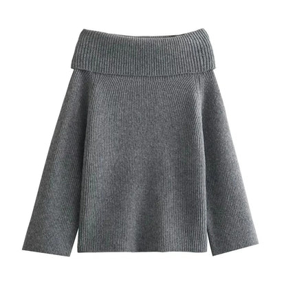 Weiche Off-Shoulder Strickpullover Damen