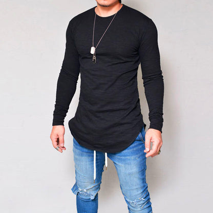 Langarm T-Shirt SlimFit Rundhals Weich Atmungsaktiv