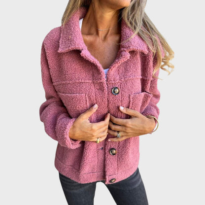 Herbstjacke Teddy Stoff Warm