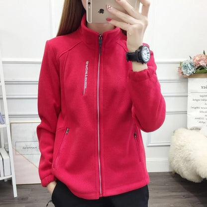 Frauen Fleecejacke Warm Wintermantel - IdealeKleiden