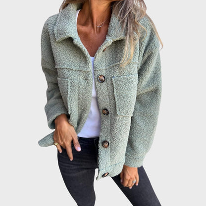 Herbstjacke Teddy Stoff Warm