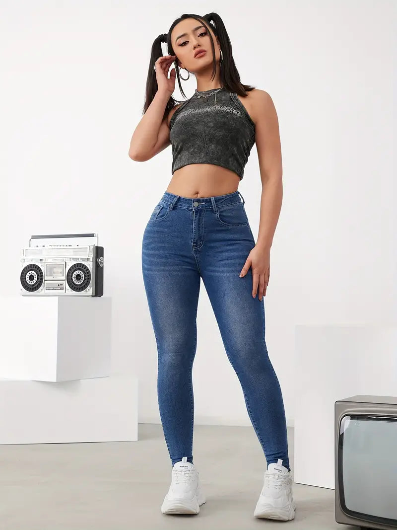 Lässige Röhrenjeans Frühling Trendy