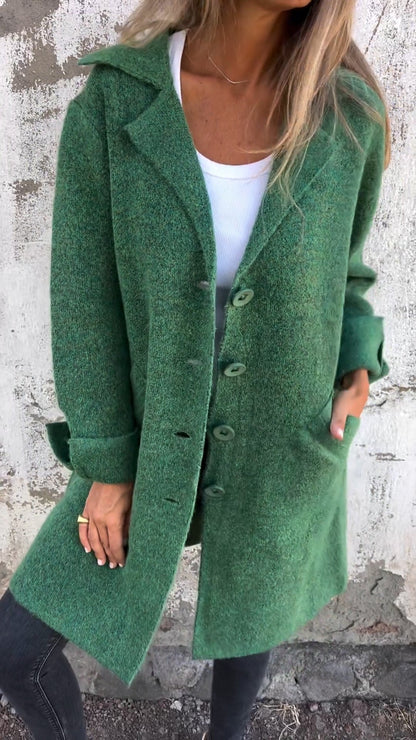 Eleganter Damenmantel Lang Stilvoll