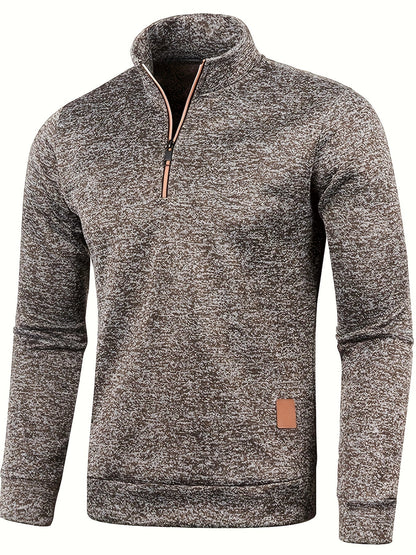 Herren Pullover Warm Reißverschluss Winter