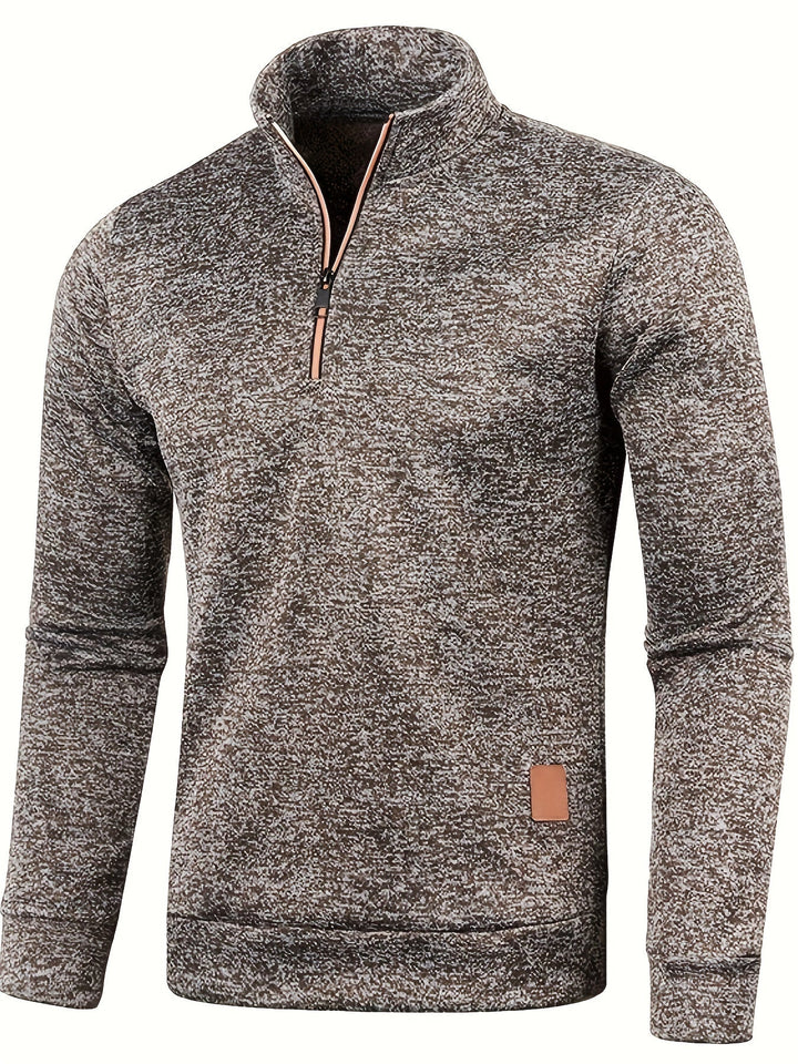 Herren Pullover Warm Reißverschluss Winter