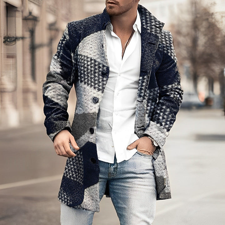Herren Wintermantel Elegant Lang Knöpfe