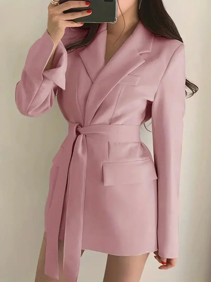 Elegantes Blazer-Kleid Damen Mini
