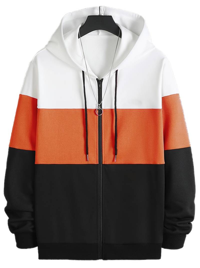 Herren Kapuzenpullover Kontrastfarben Trendy