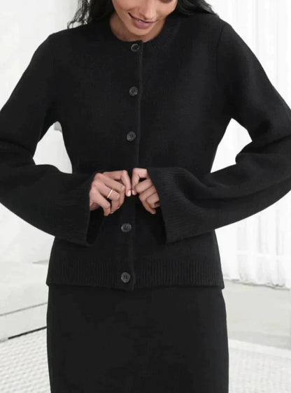 Damenschal Strickjacke Wollmischung Regular Fit