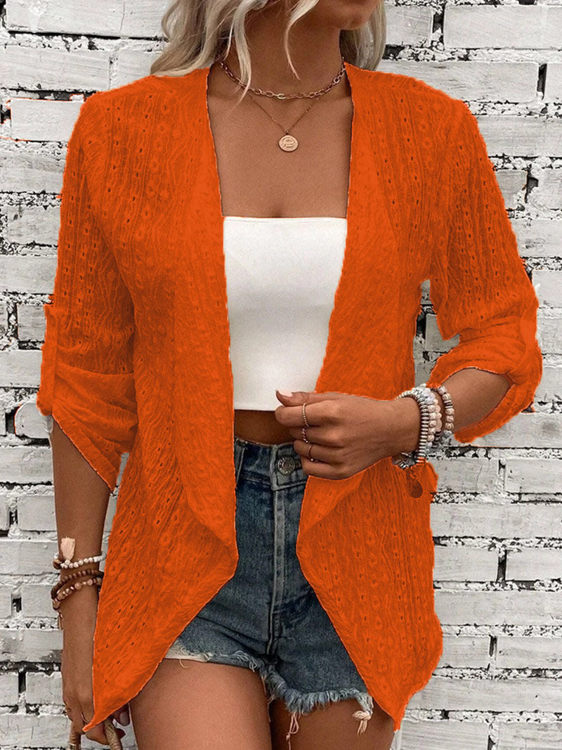 Frauen Cardigan Herbst Häkeln Entspannter Style