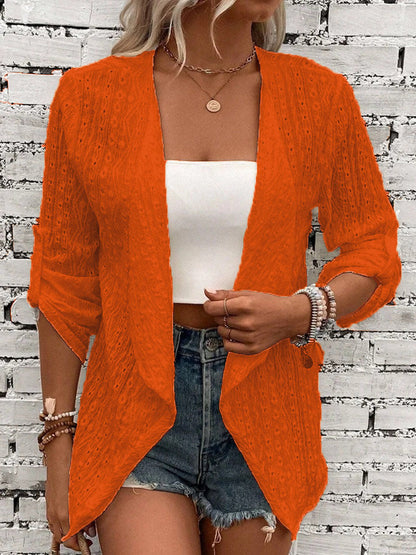 Frauen Cardigan Herbst Häkeln Entspannter Style