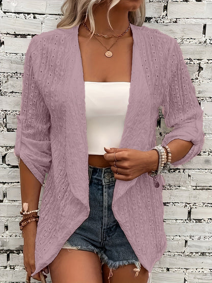Frauen Cardigan Herbst Häkeln Entspannter Style