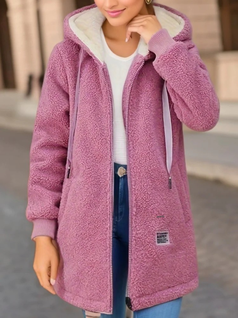 Damen Pullover Kapuze Warm