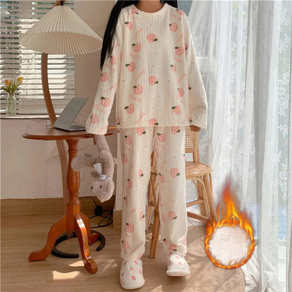 Weiche Fleece Schlafanzüge Damen - Warm & Bequem