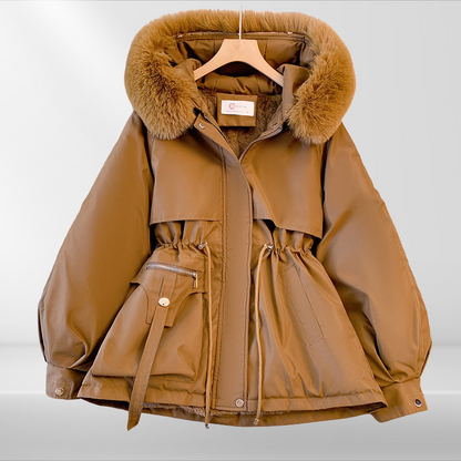 Damen Daunenjacke Warm Abnehmbarer Kragen