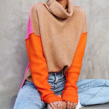 Farbenfroher Pullover Colorblock Design