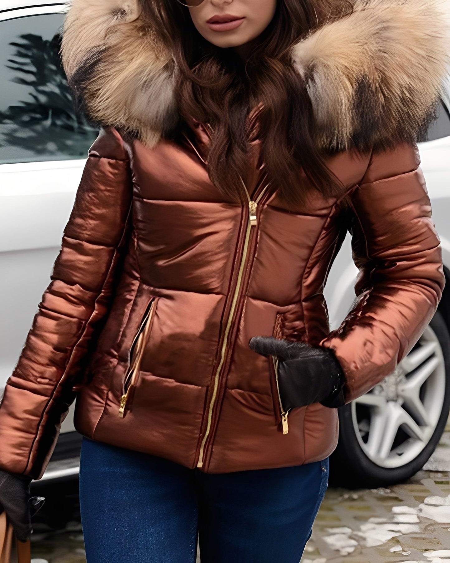 Damen Daunenjacke Warm Isoliert