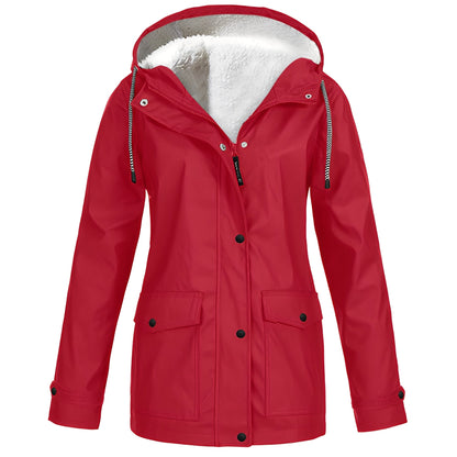 Wasserdichte Damenjacke Fleece Isoliert
