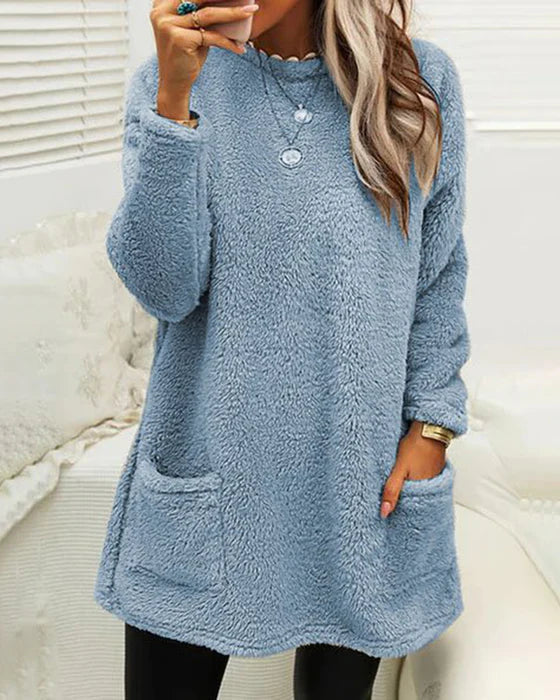 Damen Pullover Weich Winterlich Eleganter Stil