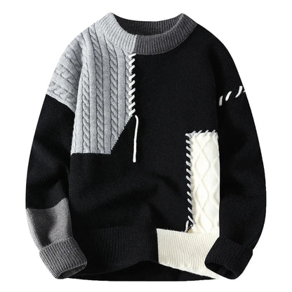 Modischer Strickpullover Herren Designer Look