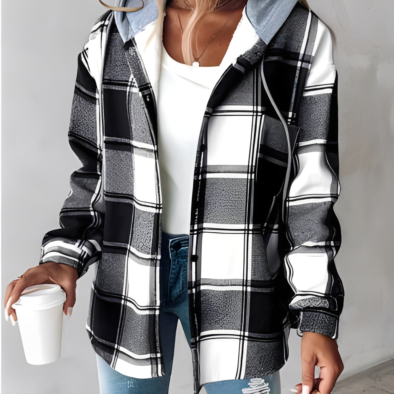 Damen Hoodie Jacke Weich Bequem