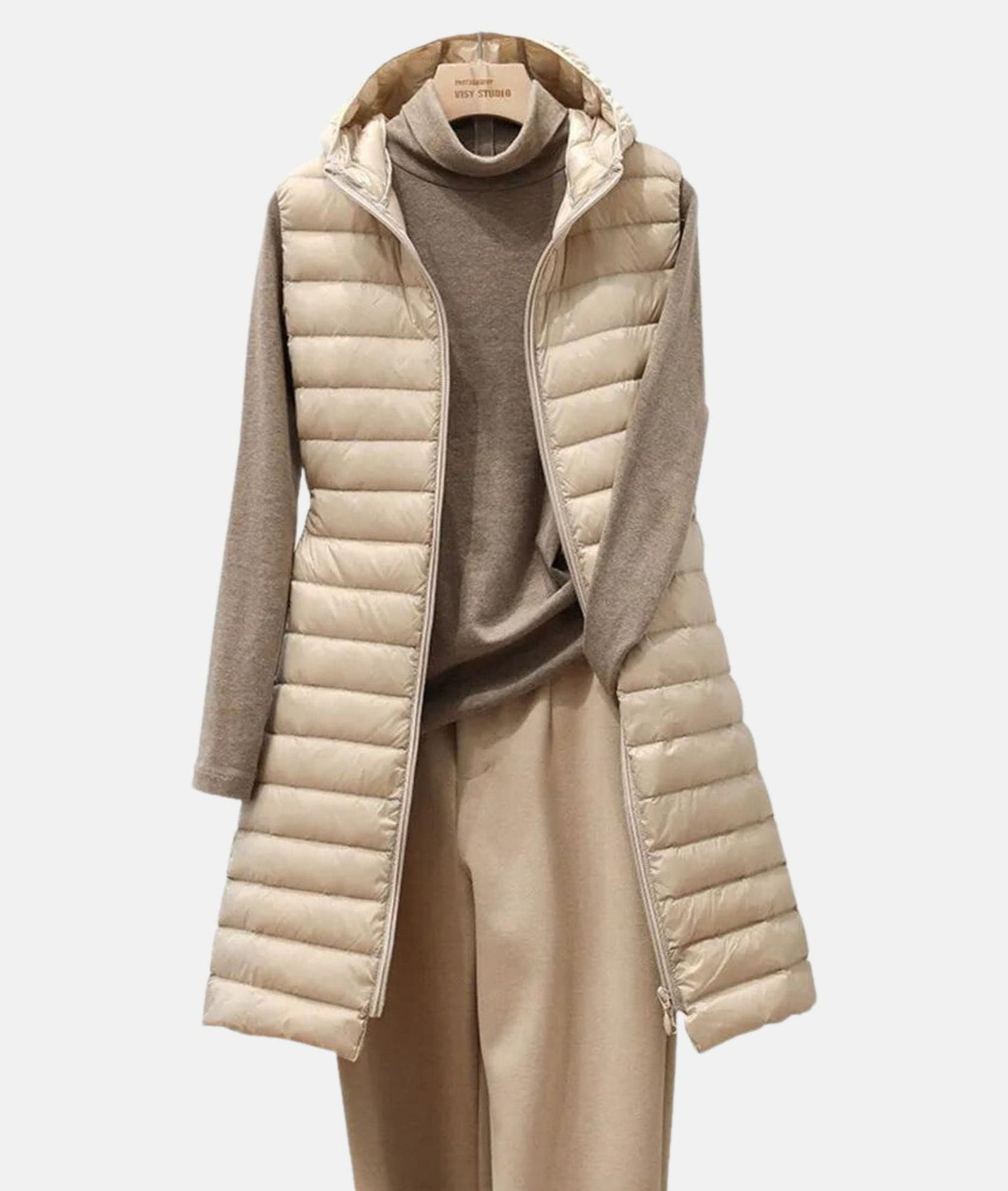 Wintermantel Ohne Ärmel Modern Elegantes Design